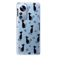 iSaprio Cat pattern 05 - black szilikon tok Xiaomi 12 Pro