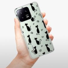 iSaprio Cat pattern 05 - black szilikon tok Xiaomi 13