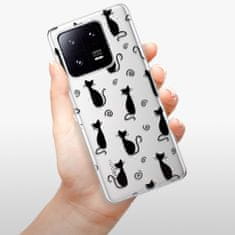 iSaprio Cat pattern 05 - black szilikon tok Xiaomi 13 Pro