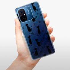 iSaprio Cat pattern 05 - black szilikon tok Xiaomi Redmi 12C