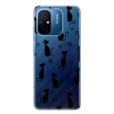 iSaprio Cat pattern 05 - black szilikon tok Xiaomi Redmi 12C