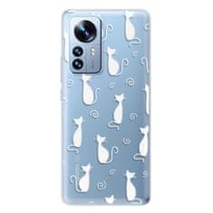 iSaprio Cat pattern 05 - white szilikon tok Xiaomi 12 Pro