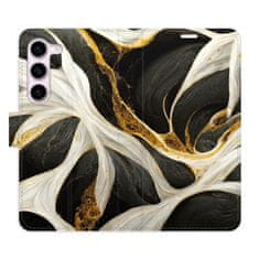 iSaprio BlackGold Marble flip tok Samsung Galaxy S23 5G