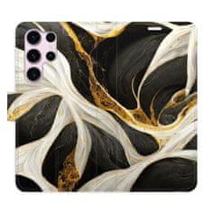 iSaprio BlackGold Marble flip tok Samsung Galaxy S23 Ultra