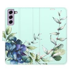 iSaprio Blue Flowers flip tok Samsung Galaxy S21 FE 5G