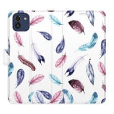 iSaprio Colorful Feathers flip tok Samsung Galaxy A03