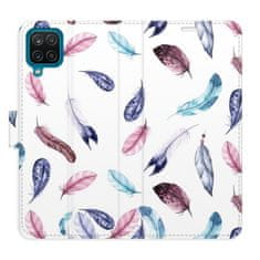 iSaprio Colorful Feathers flip tok Samsung Galaxy A12