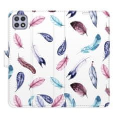 iSaprio Colorful Feathers flip tok Samsung Galaxy A22 5G