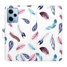 iSaprio Colorful Feathers flip tok Xiaomi Redmi Note 12 Pro 5G