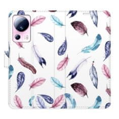 iSaprio Colorful Feathers flip tok Xiaomi 13 Lite