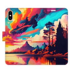 iSaprio Colorful Mountains 02 flip tok Apple iPhone X / XS