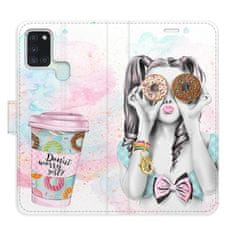 iSaprio Donut Worry Girl flip tok Samsung Galaxy A21s