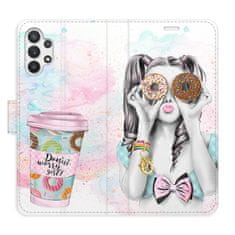 iSaprio Donut Worry Girl flip tok Samsung Galaxy A32 5G