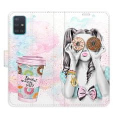 iSaprio Donut Worry Girl flip tok Samsung Galaxy A51