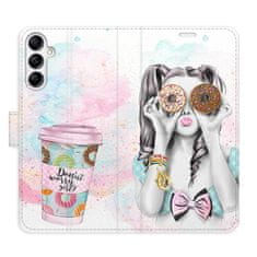 iSaprio Donut Worry Girl flip tok Samsung Galaxy A14 / A14 5G