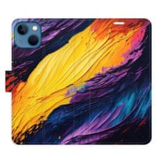 iSaprio Fire Paint flip tok Apple iPhone 13