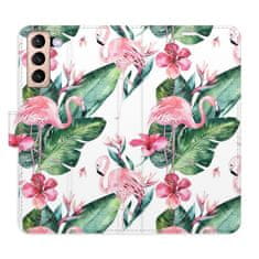 iSaprio Flamingos Pattern flip tok Samsung Galaxy S21