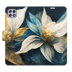 iSaprio Gold Flowers flip tok Samsung Galaxy A22 5G