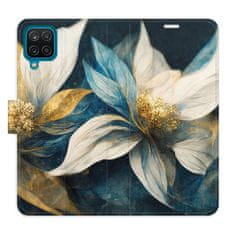 iSaprio Gold Flowers flip tok Samsung Galaxy A12