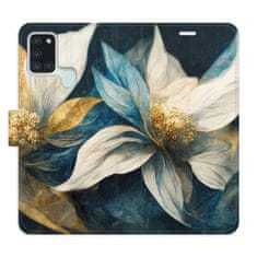 iSaprio Gold Flowers flip tok Samsung Galaxy A21s