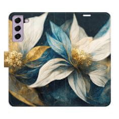 iSaprio Gold Flowers flip tok Samsung Galaxy S21 FE 5G