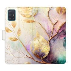 iSaprio Gold Leaves 02 flip tok Samsung Galaxy A51