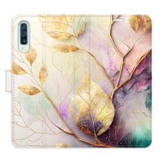 iSaprio Gold Leaves 02 flip tok Samsung Galaxy A50