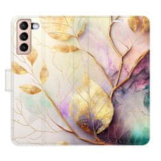 iSaprio Gold Leaves 02 flip tok Samsung Galaxy S21