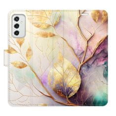 iSaprio Gold Leaves 02 flip tok Samsung Galaxy M52 5G