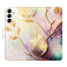 iSaprio Gold Leaves 02 flip tok Samsung Galaxy A14 / A14 5G