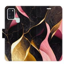 iSaprio Gold Pink Marble 02 flip tok Samsung Galaxy A21s