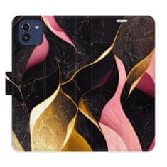 iSaprio Gold Pink Marble 02 flip tok Samsung Galaxy A03