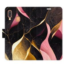 iSaprio Gold Pink Marble 02 flip tok Samsung Galaxy A40