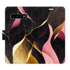 iSaprio Gold Pink Marble 02 flip tok Samsung Galaxy S10