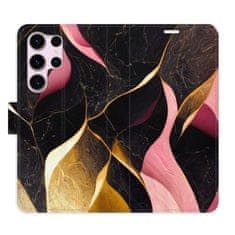 iSaprio Gold Pink Marble 02 flip tok Samsung Galaxy S23 Ultra