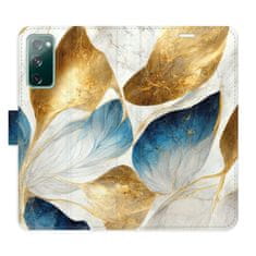 iSaprio GoldBlue Leaves flip tok Samsung Galaxy S20 FE