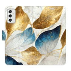 iSaprio GoldBlue Leaves flip tok Samsung Galaxy M52 5G