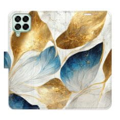 iSaprio GoldBlue Leaves flip tok Samsung Galaxy M53 5G