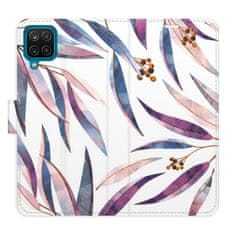 iSaprio Ornamental Leaves flip tok Samsung Galaxy A12