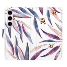 iSaprio Ornamental Leaves flip tok Samsung Galaxy S23 5G