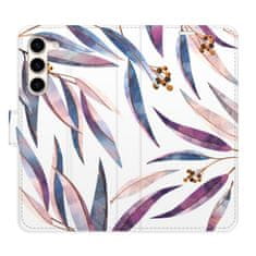 iSaprio Ornamental Leaves flip tok Samsung Galaxy S23+ 5G