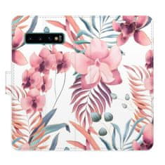 iSaprio Pink Flowers 02 flip tok Samsung Galaxy S10