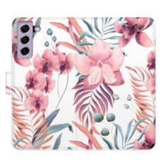 iSaprio Pink Flowers 02 flip tok Samsung Galaxy S21 FE 5G