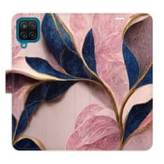 iSaprio Pink Leaves flip tok Samsung Galaxy A12