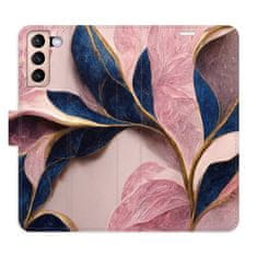 iSaprio Pink Leaves flip tok Samsung Galaxy S21