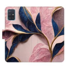 iSaprio Pink Leaves flip tok Samsung Galaxy A51