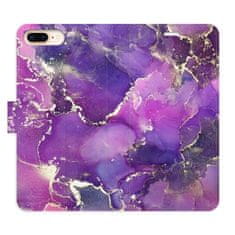 iSaprio Purple Marble flip tok Apple iPhone 7 Plus / 8 Plus