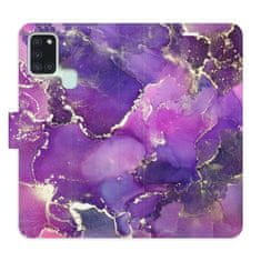 iSaprio Purple Marble flip tok Samsung Galaxy A21s