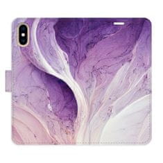 iSaprio Purple Paint flip tok Apple iPhone X / XS