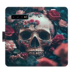 iSaprio Skull in Roses 02 flip tok Samsung Galaxy S10